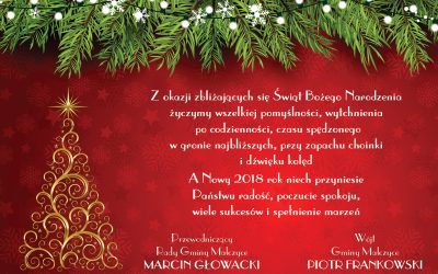 Życzenia Świąteczne dla mieszkańców gminy Malczyce