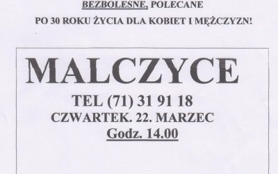 SP ZOZ w Malczycach zaprasza na badanie