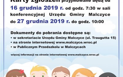 Rekrutacja do Żłobka Publicznego w Malczycach