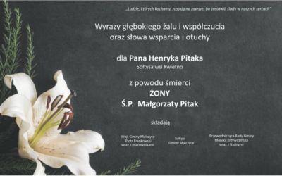 Kondolencje dla pana Henryka Pitaka – Sołtysa wsi Kwietno