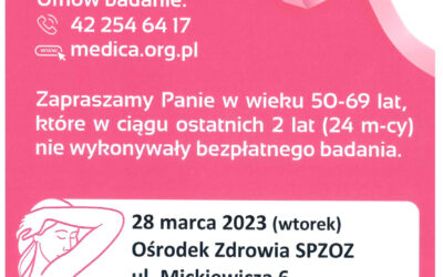 Zapraszamy na bezpłatne badanie mammograficzne w Malczycach