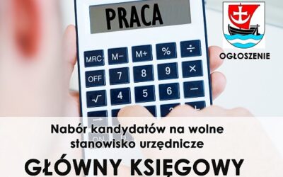 Wójt Gminy Malczyce ogłasza nabór na stanowisko urzędnicze w Urzędzie Gminy Malczyce na Głównego Księgowego