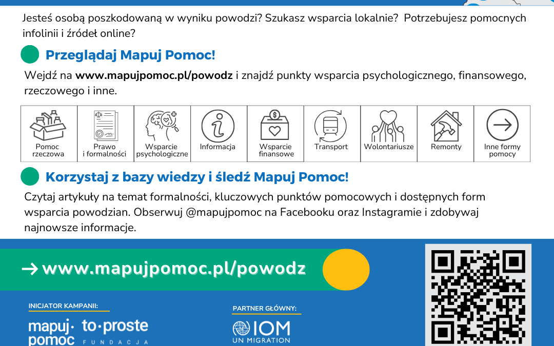 Kampania informacyjna na terenach powodziowych